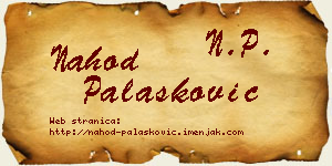 Nahod Palasković vizit kartica